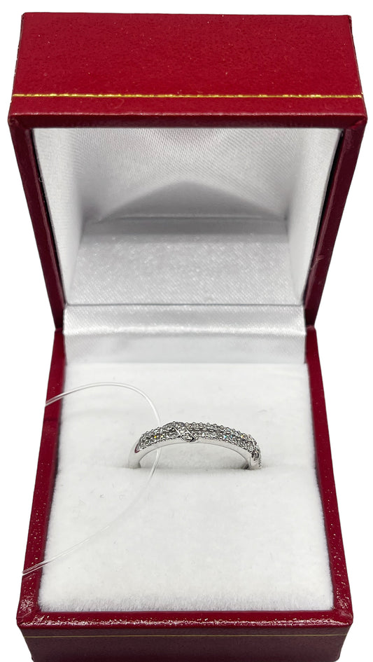 Contemporary Diamond Ring in 9ct White Gold