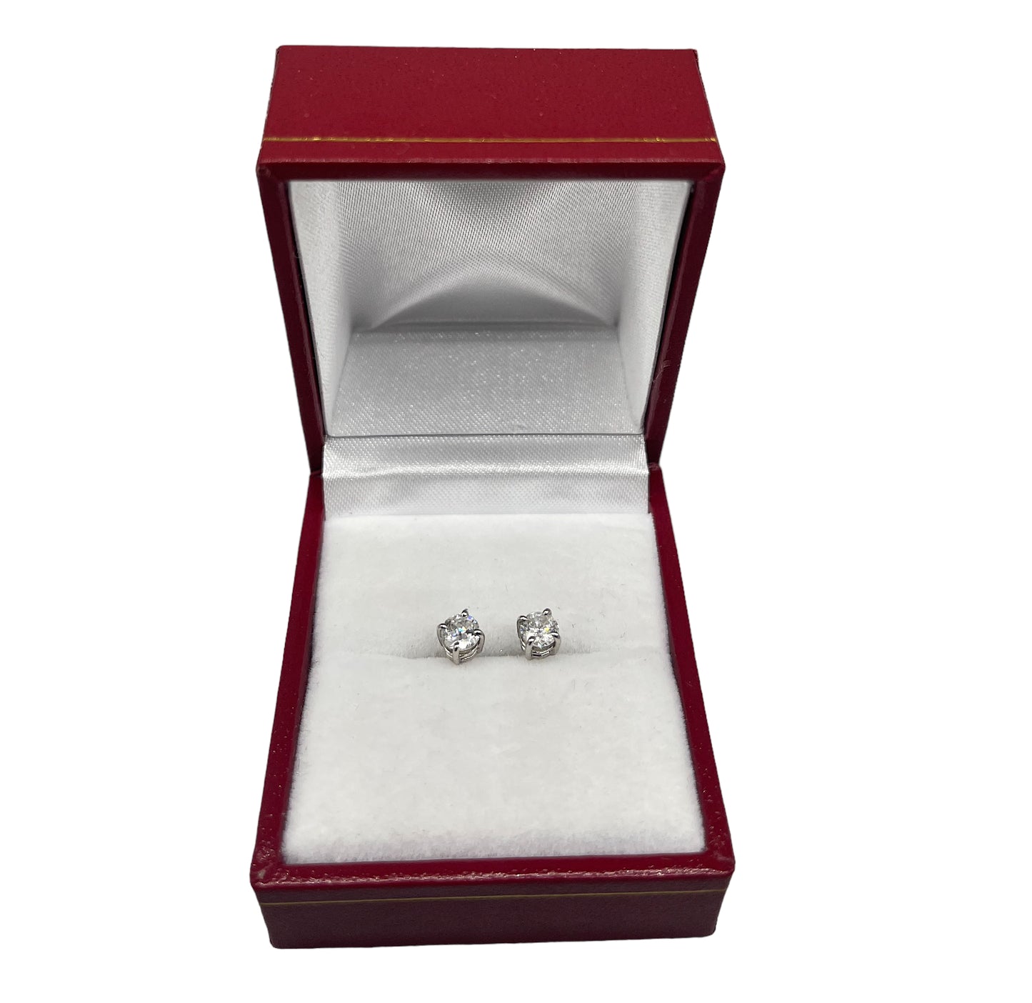 Brilliant-Cut 0.6ct Diamond Stud Earrings in 18ct White Gold