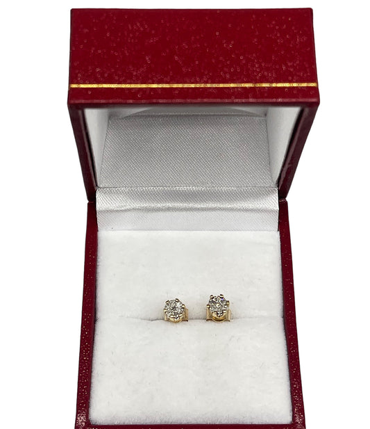 Pair of Single-Cut Diamond Stud earrings in 9ct gold